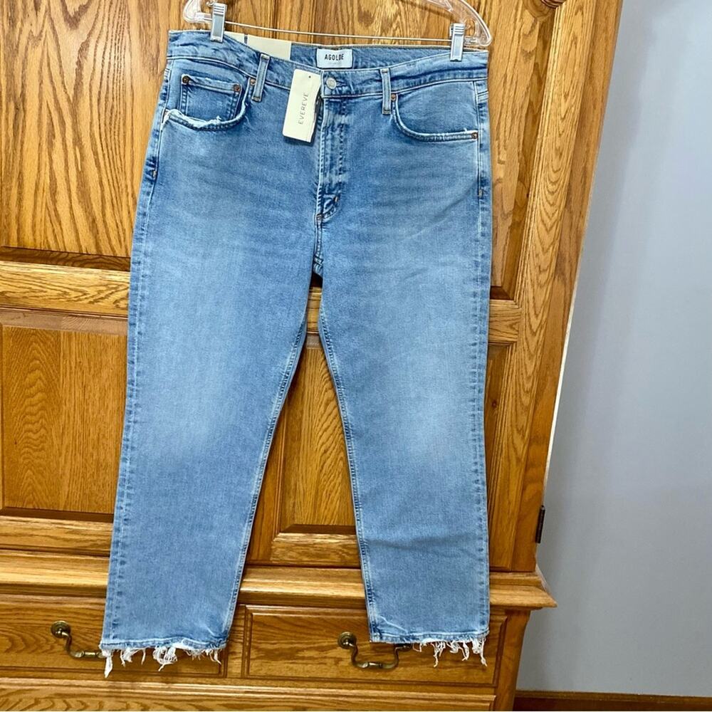 Agolde Kye Mid Rise Straight Crop Forseen Soft Stretch Jeans‎ Women’s Sz 31 NWT